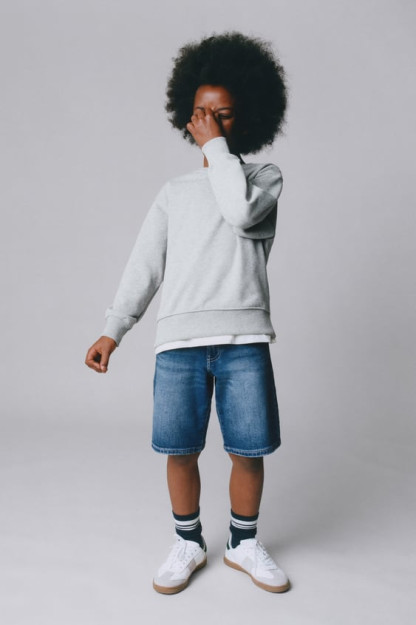 To'g'ri Denim Bermud shortilari 10 yil (140 sm)