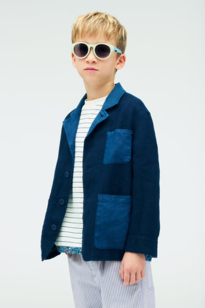 Kontrastli astarli Blazer-cheklangan nashr 9 yil (134 sm)