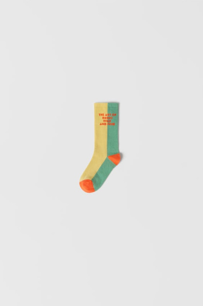 НОСКИ KIDS/ COLOR BLOCK 8-9 years (20-22 cm)