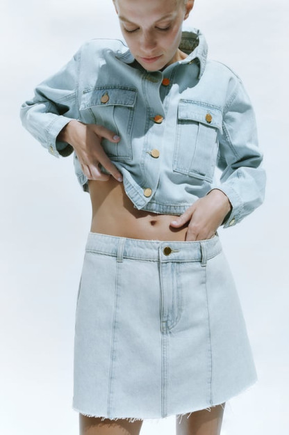 KESILGAN DENIM KO'YLAGI L