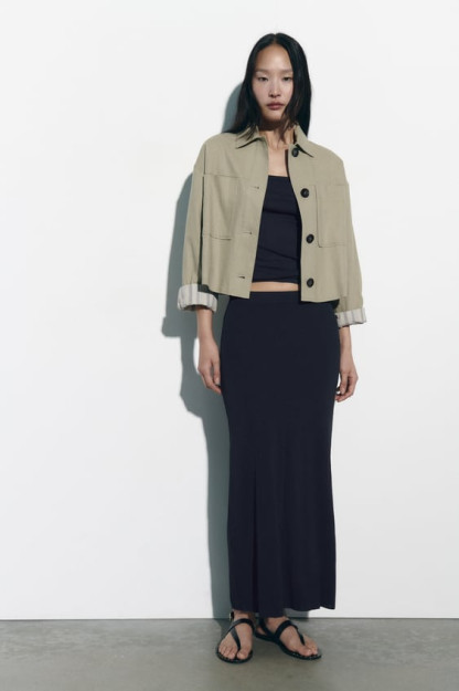 УКОРОЧЕННАЯ КУРТКА LINEN BLEND XXL