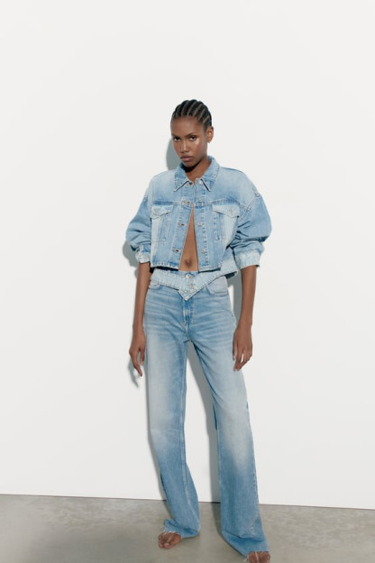 XL KESILGAN TRF DENIM KO'YLAGI