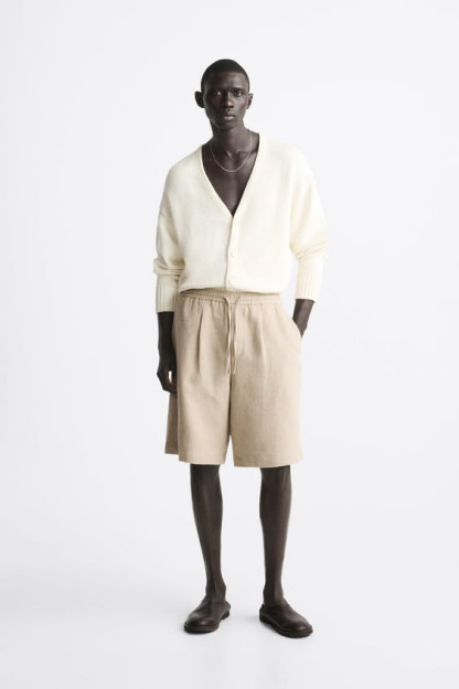 ШОРТЫ-БЕРМУДЫ LINEN ИЗ ХЛОПКА XL