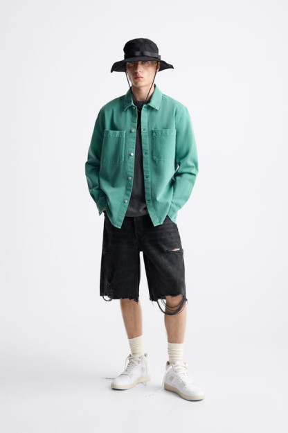 RANGLI DENIM KO'YLAK L (AQSH L)
