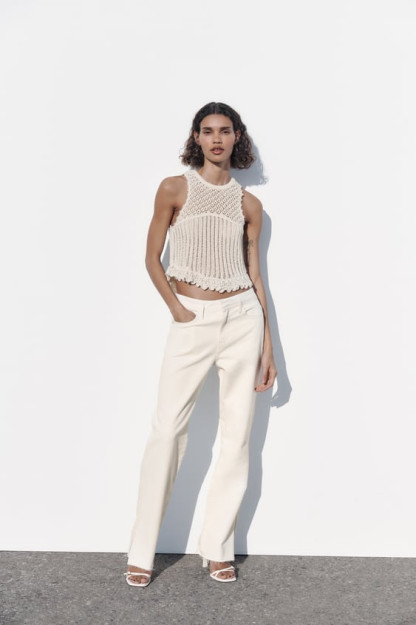 Ochiq paypoqli Z1975 HIGH-RISE STRAIGHT-FIT jinsi shimlar 36