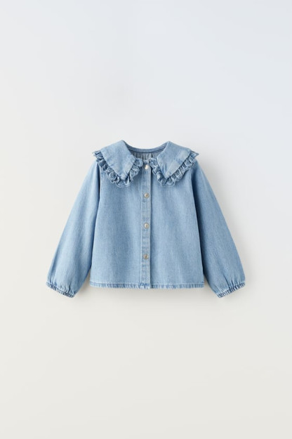 4-5 yillik kashta tikilgan Denim ko'ylak (110 sm)