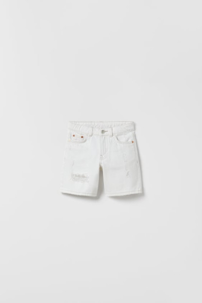 Yirtilgan Denim Bermud shimlari 10 yil (140 sm)