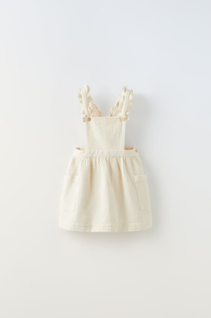 12-18 oylik vafli teksturali apron libosi(86 sm)