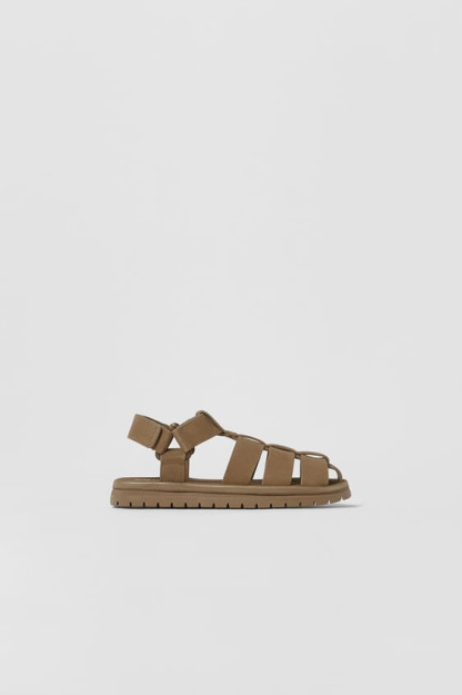 САНДАЛИИ В КЛЕТКУ НА ПОДОШВЕ KIDS/ TRACK ИЗ КОЖИ 39 (24,9 cm)