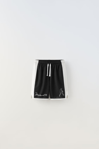 MUHAMMAD ALI™ 11-12 yil Bermud peluş shortilari (152 sm)
