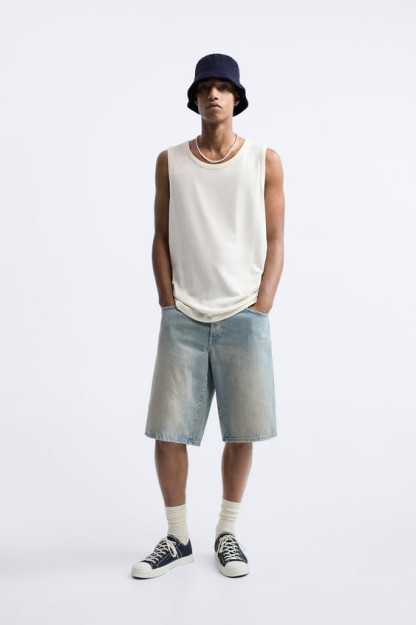 VINTAGE DENIM BERMUDA SHORTILARI EU 42 (AQSH 32)