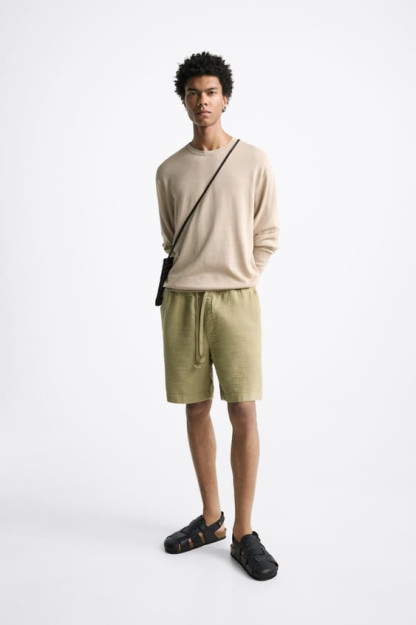 XL TABIIY PAXTA BERMUDA SHORTILARI
