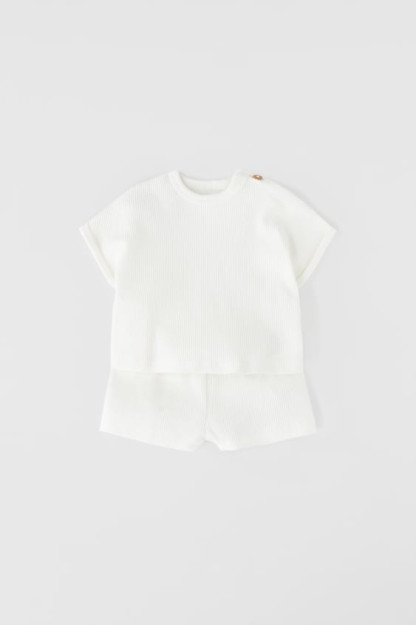 ВАФЕЛЬНЫЙ ВЯЗАНЫЙ НАБОР 6-9 months (74 cm)