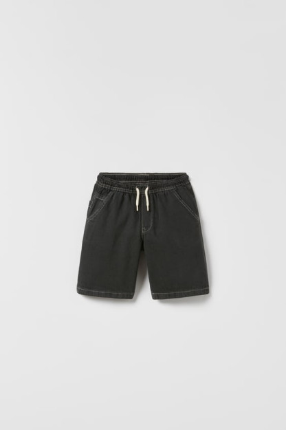 13-14 yil (164 sm)kontrastli bosma Denim Bermuda shortilari