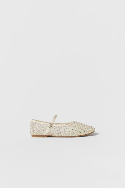 БАЛЕТКИ ДЛЯ ДЕТЕЙ/ СО СТРАЗАМИ 32 (20,3 cm)