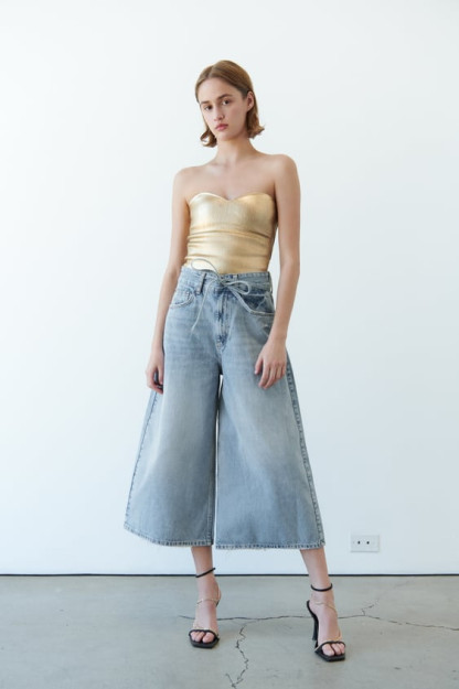 ZW HIGH-WAIST 34 KULOT JINSI SHIMLAR