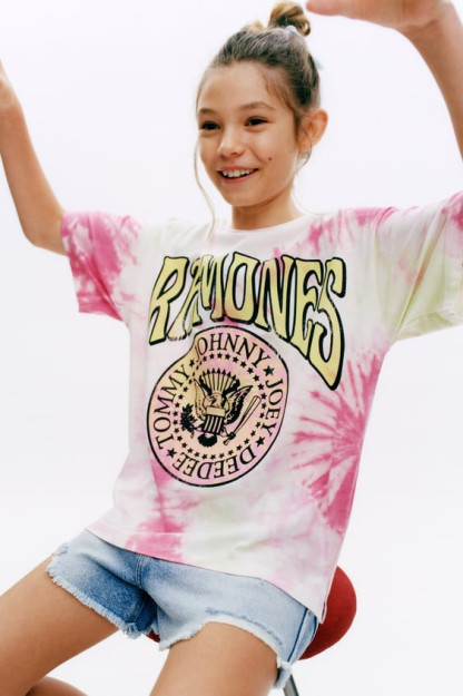 TIE-DYE RAMONES ® 9-10 yil (140 sm)futbolka