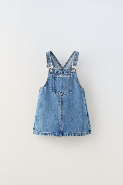 ПЛАТЬЕ-ПЕРЕДНИК ИЗ ПРОСТОГО ДЕНИМА 5-6 years (116 cm)