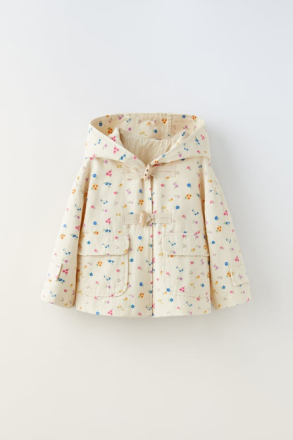 Детские пальто с цветочным принтом ZARA 4-5years (110cm)