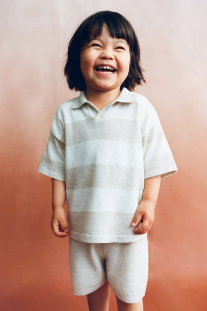 LINEN BLEND 2-3 years Polo futbolkasi (98 sm)