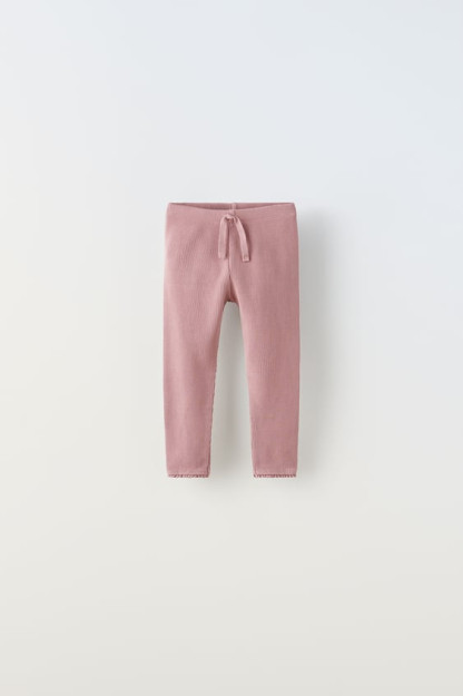 ВАФЕЛЬНЫЕ ВЯЗАНЫЕ ЛЕГИНСЫ С КРУЖЕВНОЙ ОТДЕЛКОЙ 12-18 months (86 cm)