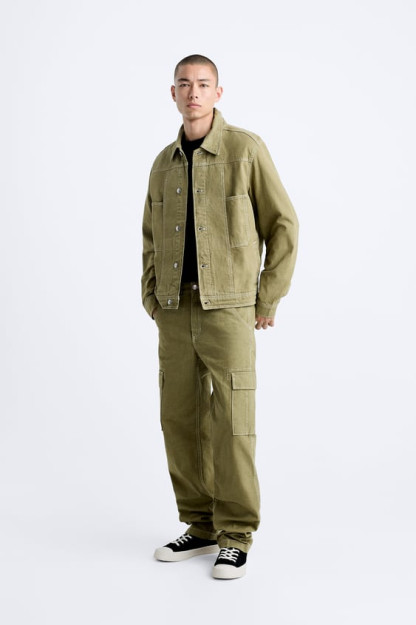 ДЖИНСОВАЯ КУРТКА С КОНТРАСТНОЙ ОТДЕЛКОЙ XL (US XL)