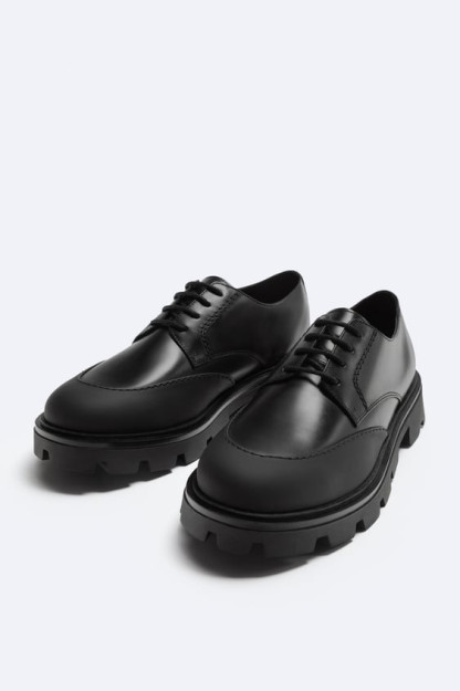 Кожаная обувь с отделкой ZARA 43