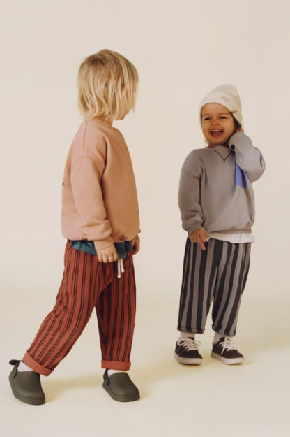 18-24 oylik chiziqli ikki ko'krakli shimlar (92 sm)