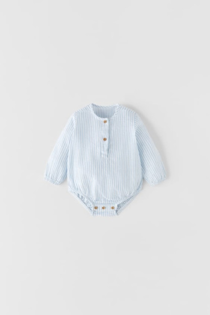 Henley Bodysuit 6-9 oy (74 sm)