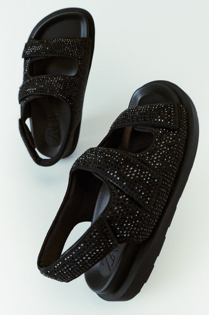 Kichkintoylar uchun sandallar / RINSTONES bilan 31 (19,6 sm)