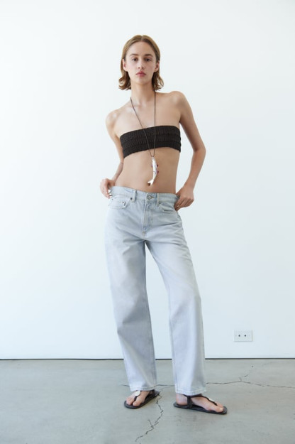 ZW SLIM LOOSE MID-WAIST FIT 36 JINSI SHIMLAR
