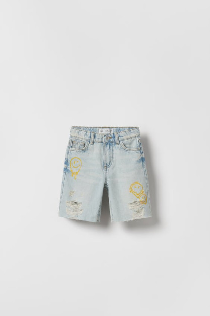 SMILEYWORLD ® HAPPY COLLECTION 13-14 years Denim Bermuda shortilari (164 sm)