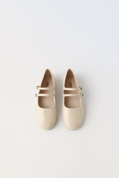 Балетки с искусственным лакатом ZARA 30 (18,9 cm)