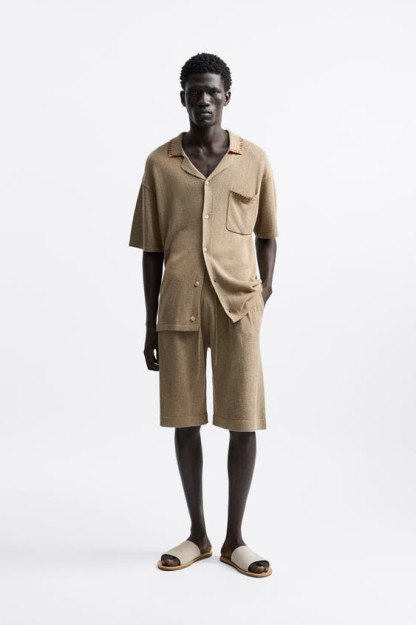 ВЯЗАНЫЕ БЕРМУДСКИЕ ШОРТЫ LINEN - VISCOSE XL (US XL)