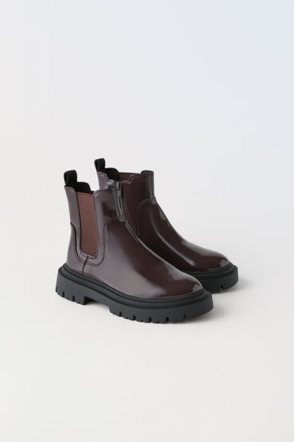 Ботинки челси из искусственного лака ZARA 30 (18,9 cm)
