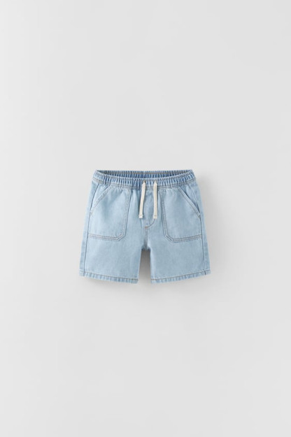 ДЖИНСОВЫЕ ШОРТЫ-БЕРМУДЫ С ЗАВЯЗКАМИ 4-5 years (110 cm)