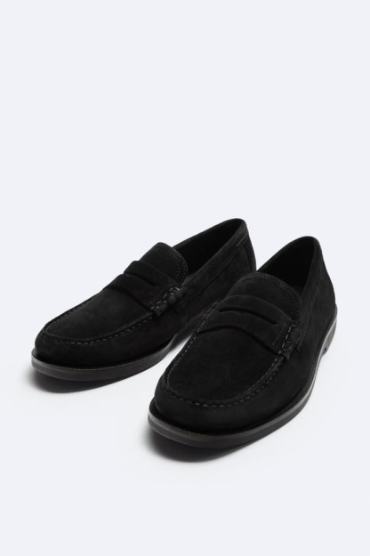 Кожаные лоферы ZARA 47