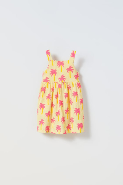ТЕКСТУРИРОВАННОЕ ПЛАТЬЕ С ПАЛЬМАМИ 2-3 years (98 cm)