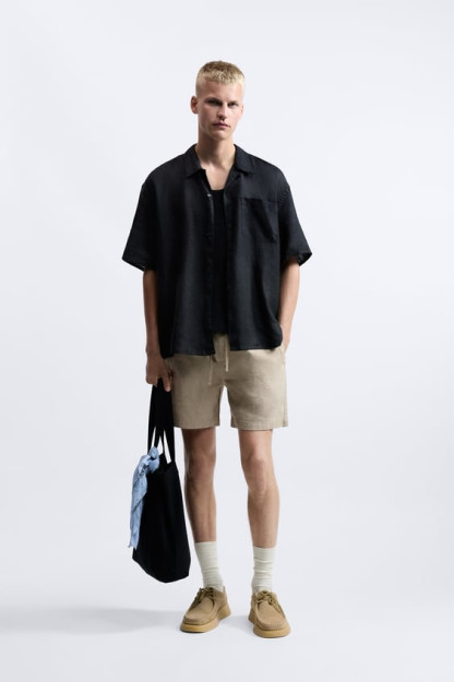 ШОРТЫ-БЕРМУДЫ LINEN ИЗ ХЛОПКА L