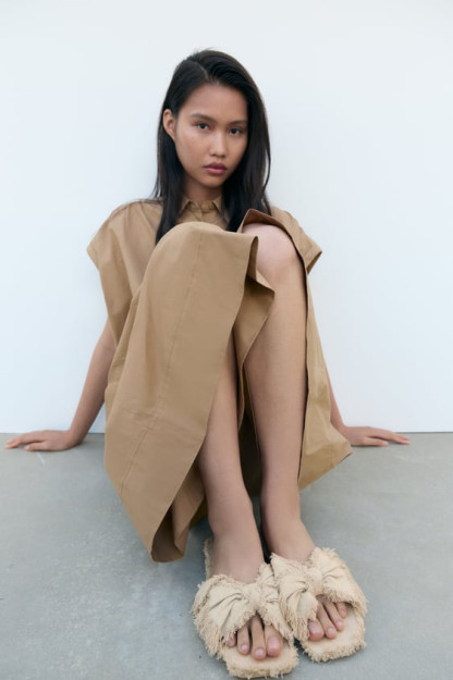 БОСОНОЖКИ НА ПЛОСКОЙ ПОДОШВЕ LINEN 36
