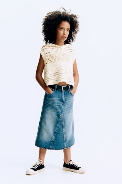 ВЯЗАНЫЙ ЖИЛЕТ С КАПЮШОНОМ 11-12 years (152 cm)