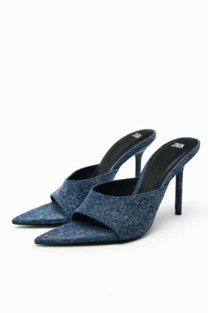 O‘tkir burunli jinsi sandallar ZARA 41