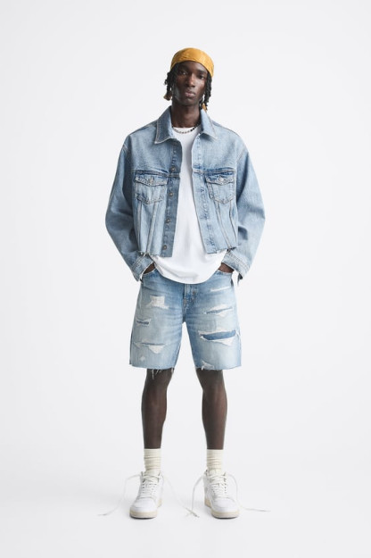 EU 40 YIRTILGAN DENIM BERMUD SHIMLARI (AQSH 31)