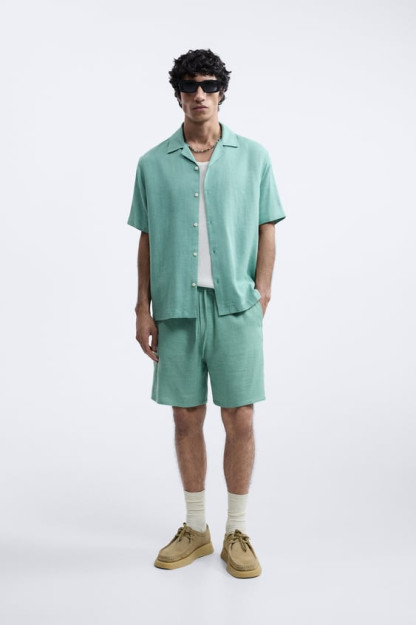 VISCOSE-LINEN XL BERMUD SHORTILARI
