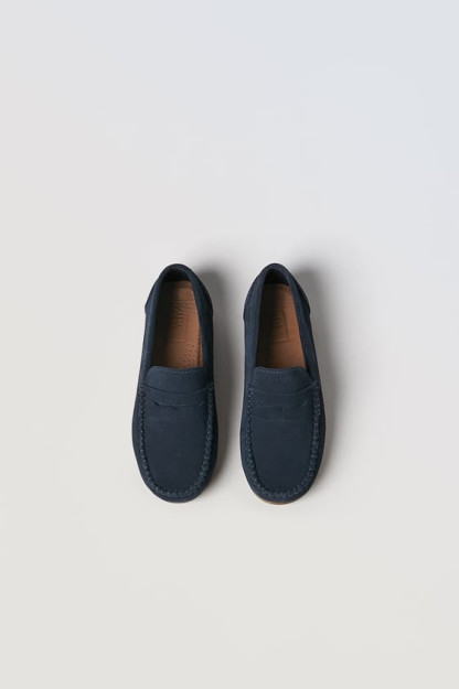 Кожаные мокасины ZARA 32 (20,3 cm)
