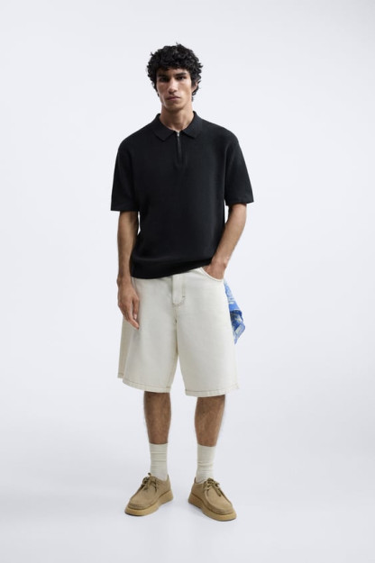 TRIKOTAJ FERMUAR POLO T-SHIRT L (AQSH L)