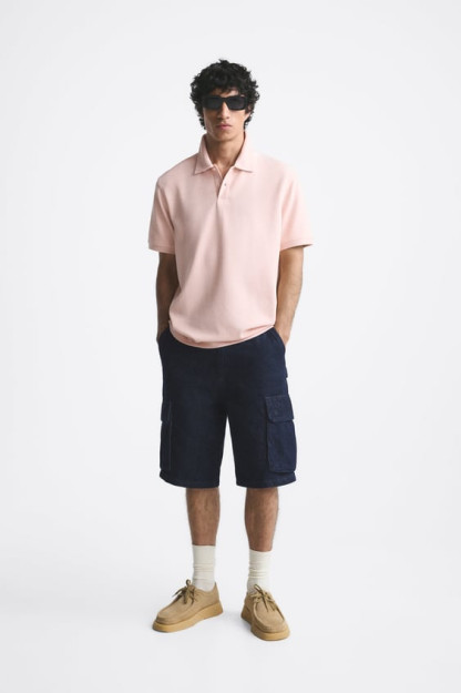 TEKSTURALI POLO FUTBOLKA L (AQSH L)