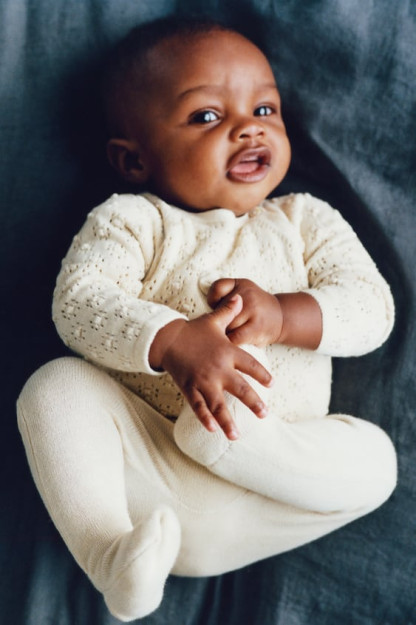 ТРИКОТАЖНЫЕ ЛЕГГИНСЫ НА НОЖКАХ С ЗАВЯЗАННЫМИ ДЕТАЛЯМИ 1-3 months (62 cm)