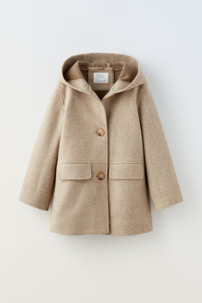 ВОЙЛОЧНАЯ ТЕКСТУРА ПАЛЬТО ДЛИНОЙ 3/4 ДЛИНЫ С КЛАПАНАМИ 8-9 years (130 cm)