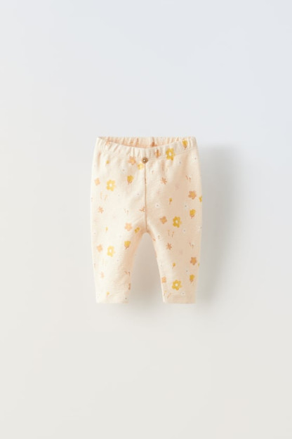 6-9 oylik gulli naqshli slub leggings (74 sm)